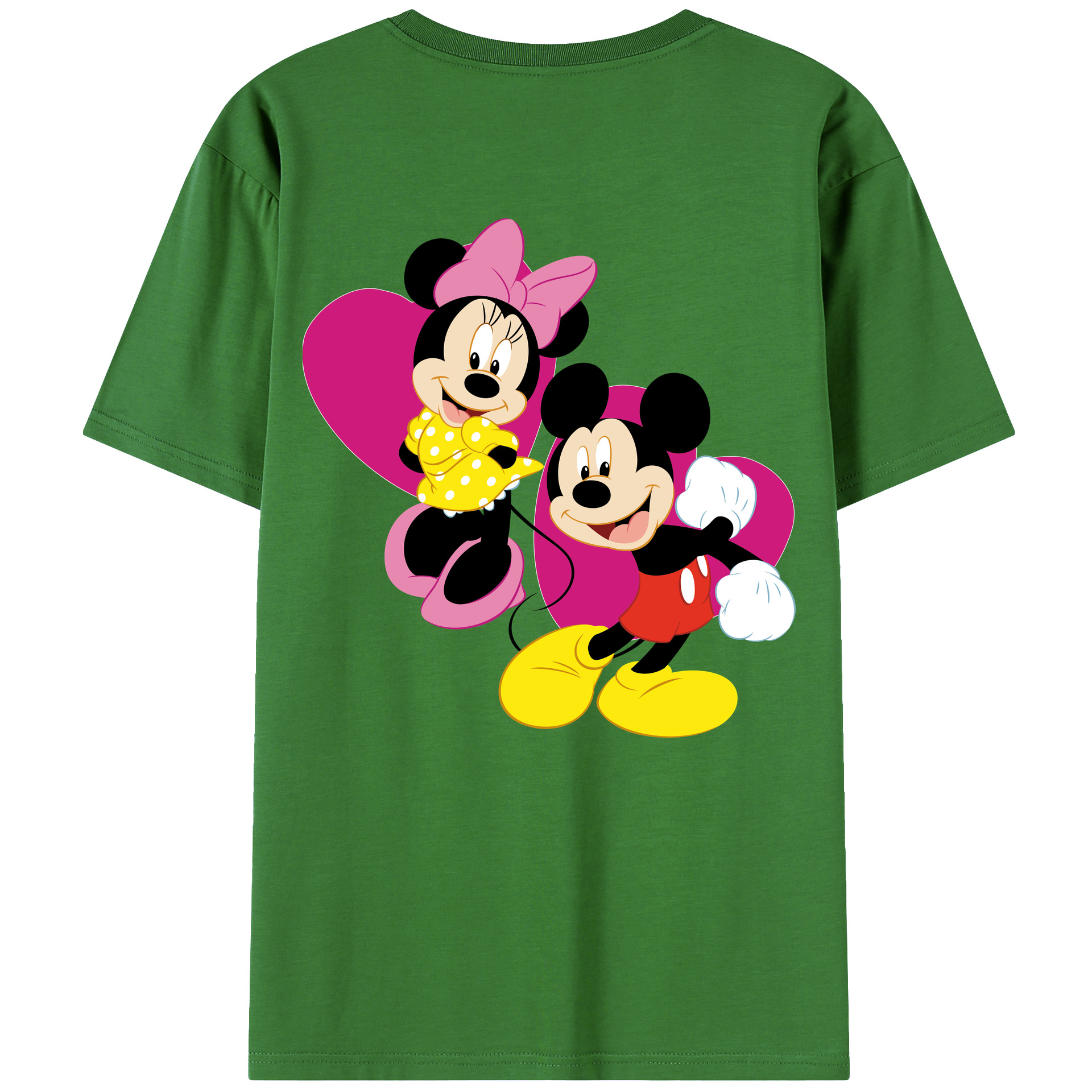 （画像用） ミッキーマウス Mickey Mouse レディース半袖Tシャツ(バックプリント)